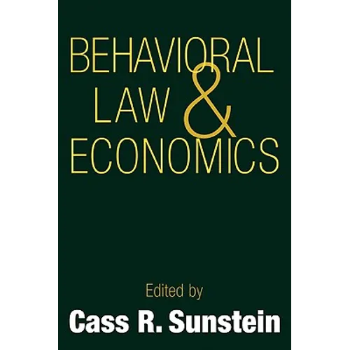 Behavioral Law and Economics - Paperback