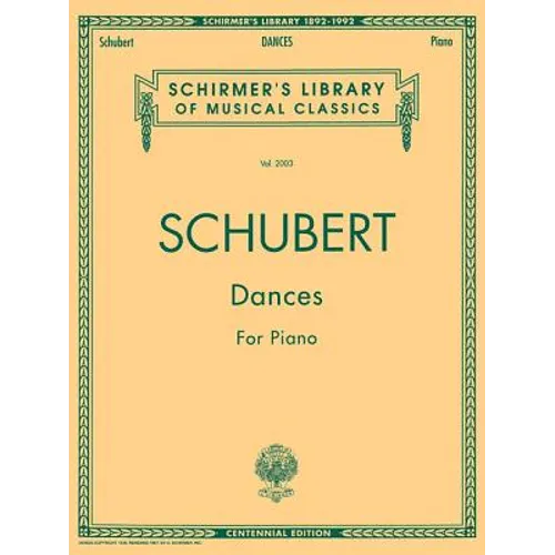 Dances for Piano: Schirmer Library of Classics Volume 2003 Piano Solo - Hardcover