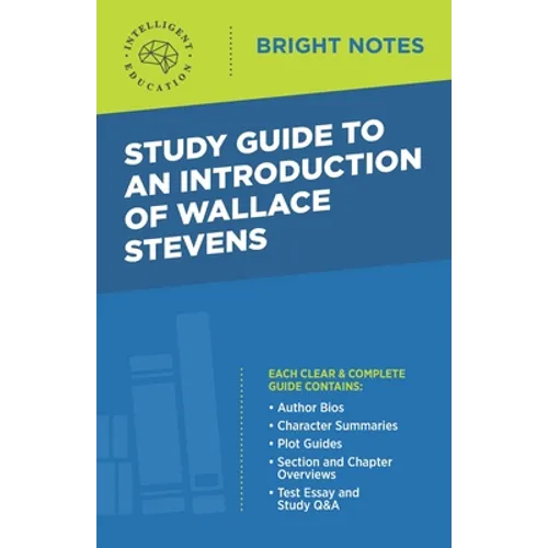 Study Guide to an Introduction of Wallace Stevens - Paperback
