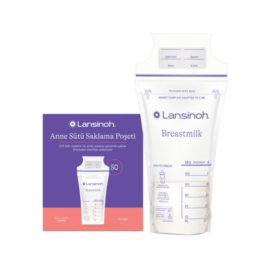 Lansinoh Breast Milk Storage Bags - 50 Count, Safe & Hygienic Storage Solution for Breastfeeding Mothers