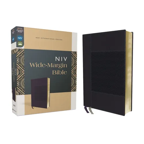 Niv, Wide Margin Bible (a Bible That Welcomes Note-Taking), Leathersoft, Navy, Red Letter, Comfort Print - Imitation Leather