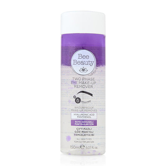 Bee Beauty Dual-Phase Eye Makeup Remover: Gentle, Waterproof, Oil-Based Makeup Cleanser (150 ml / 5.07 fl oz)
