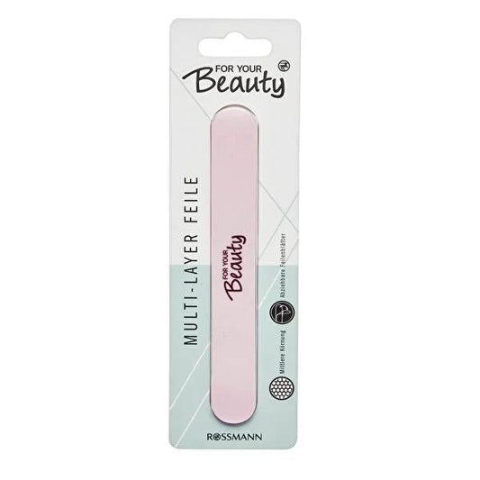 For Your Beauty 6-Layer Multilayer Nail File - Eco-Friendly, FSC Certified Nail Shaping Tool