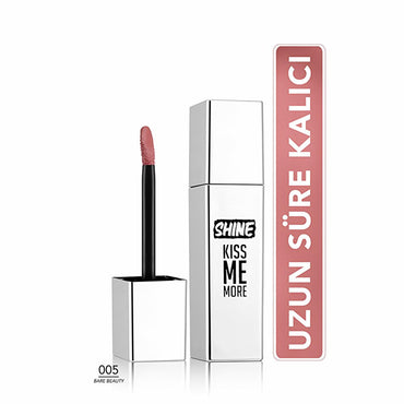 Flormar Liquid Lipstick - Shine Kiss Me More, Long-Lasting & Moisturizing Lip Color with Hyaluronic Acid & Murumuru Oil