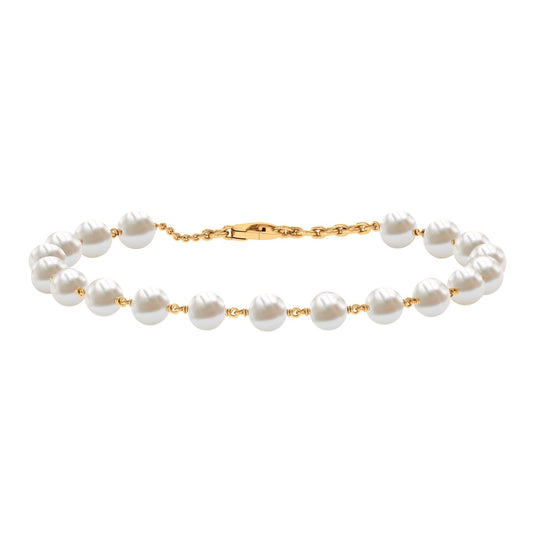 Cultured Freshwater Pearl Chain Bracelet for Women