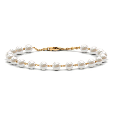 Cultured Freshwater Pearl Chain Bracelet for Women