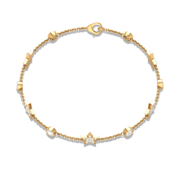Certified Moissanite Station Star Bracelet for Women
