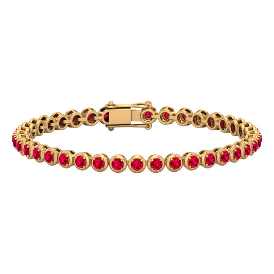 Certified Lab Grown Ruby Tennis Bracelet for Women