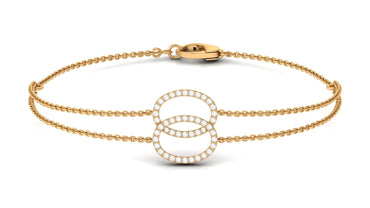 Real Diamond Eternity Chain Bracelet for Women