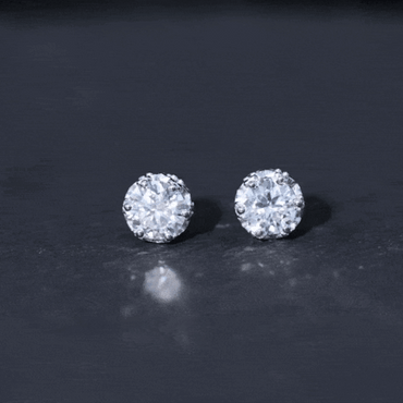 Certified Lab Created Diamond Crown Earrings for Women