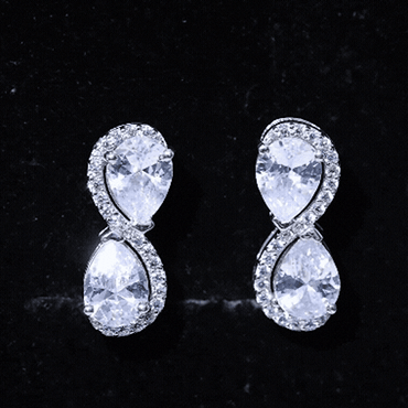 5 Carat Designer Moissanite Big Stud Earrings with Certificate