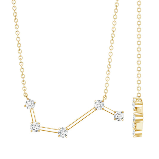 Moissanite Aries Constellation Necklace for Women