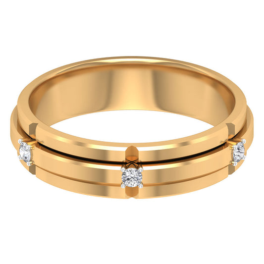 Natural Mens Diamond Band Ring with Certificate