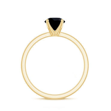 Natural 2 Carat Black Onyx Engagement Ring For Women