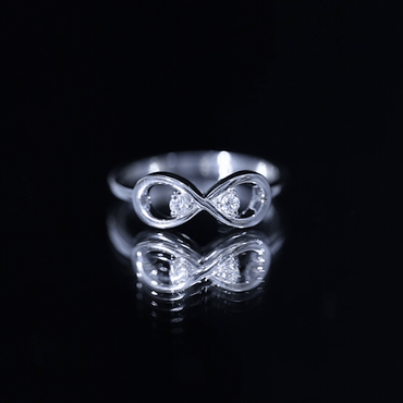 Minimalist Moissanite Infinity Promise Ring