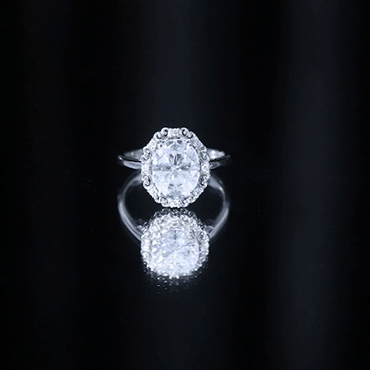 Womens 3.5 Carat Moissanite Vintage Style Engagement Ring