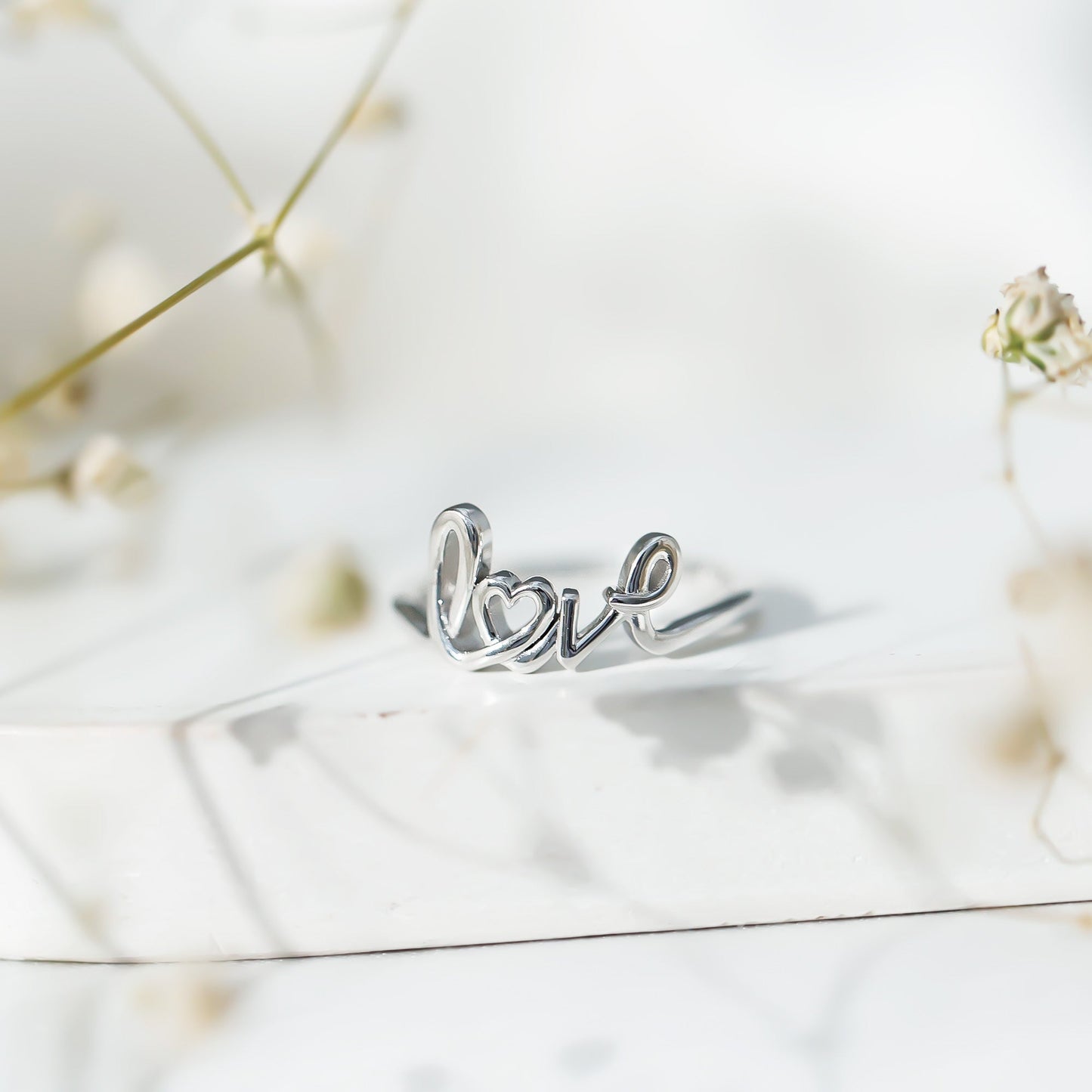 Love Ring in 14k Gold Plated Sterling Silver