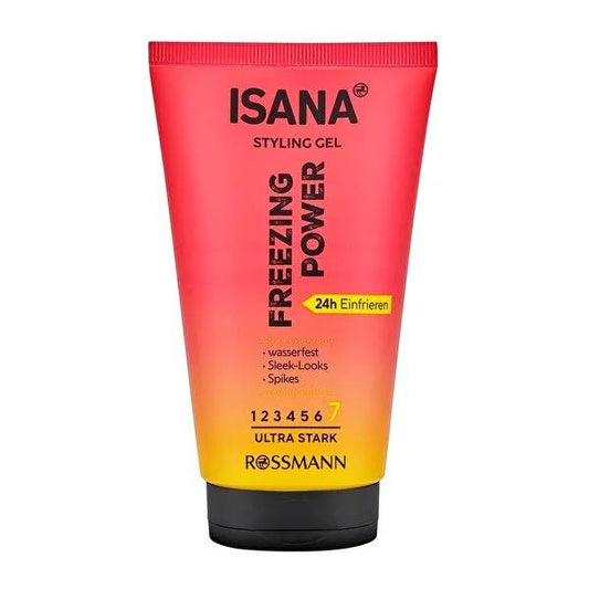 Isana Ultra Hold Hair Styling Gel: 24H Long Lasting, Vegan Formula, Strong Hold, No Residue - 5.07 fl oz