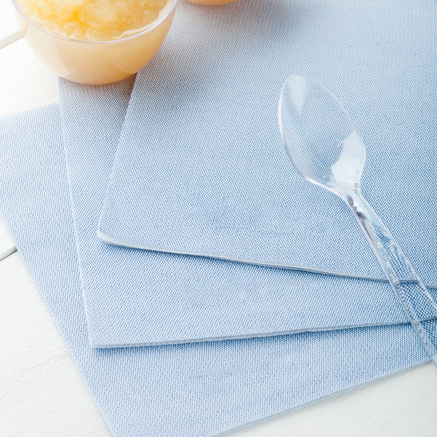 Luxenap Square Blue Denim Paper Napkin - Air Laid - 15 3/4" x 15 3/4" - 600 count box