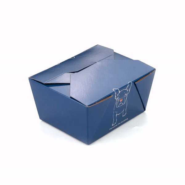 Bio Tek 30 oz Rectangle Frenchie Paper #1 Bio Box Take Out Container - 5" x 4" x 2 1/2" - 50 count box