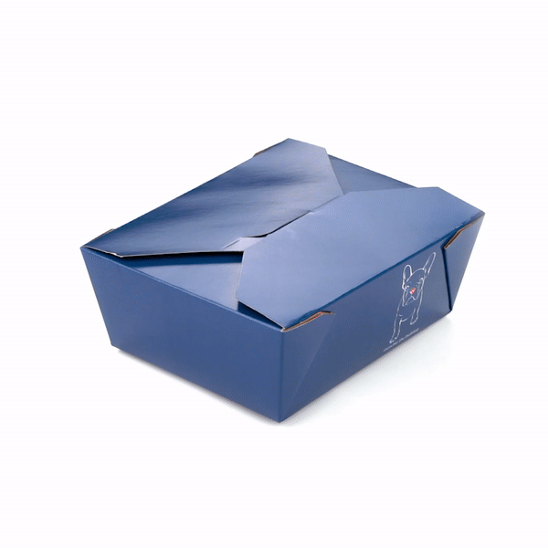 Bio Tek 45 oz Rectangle Frenchie Paper #8 Bio Box Take Out Container - 6 3/4" x 5 1/2" x 2 1/2" - 50 count box