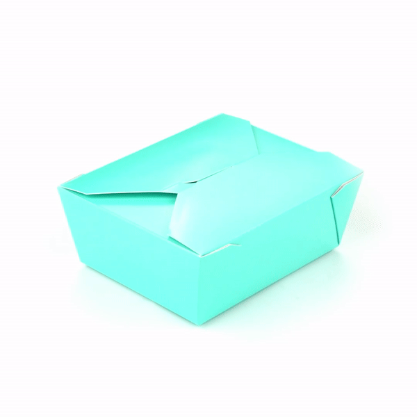 Bio Tek 45 oz Rectangle Turquoise Paper #8 Bio Box Take Out Container - 6 3/4" x 5 1/2" x 2 1/2" - 200 count box