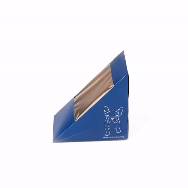 Cafe Vision Triangle Frenchie Paper Large Sandwich Box - 4 3/4" x 4 3/4" x 3 1/4" - 200 count box