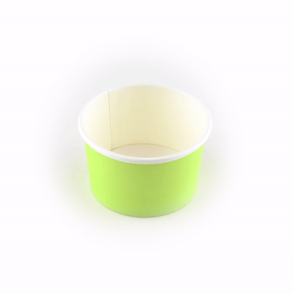 Coppetta 3 oz Round Eco Green Paper To Go Cup - 3" x 3" x 1 3/4" - 200 count box