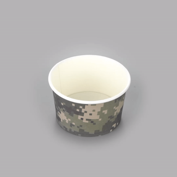 Coppetta 5 oz Round Camouflage Paper To Go Cup - 3" x 3" x 2 1/2" - 50 count box