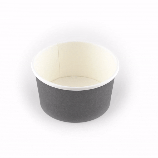 Coppetta 8 oz Round Gray Paper To Go Cup - 3 3/4" x 3 3/4" x 2 1/4" - 200 count box