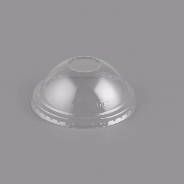 Coppetta Round Clear Plastic To Go Cup Dome Lid - Fits 12 oz - 200 count box