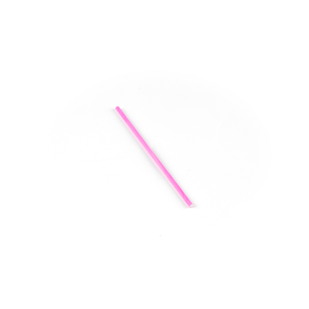 Pastry Tek Pink Paper Cake Pop and Lollipop Stick - Biodegradable - 6" x 5/32" - 100 count box