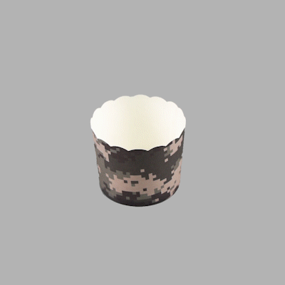 Panificio 6 oz Round Assorted Paper Classic Baking Cup - Scalloped - 2 3/4" x 2 3/4" x 2 1/4" - 200 count box