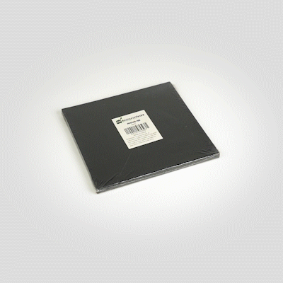 Pastry Tek Square Black Cardboard Cake Drum Board - Covered Edge - 8" x 8" x 1/2" - 1 count box