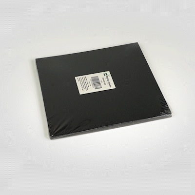 Pastry Tek Square Black Cardboard Cake Drum Board - Covered Edge - 10" x 10" x 1/2" - 1 count box