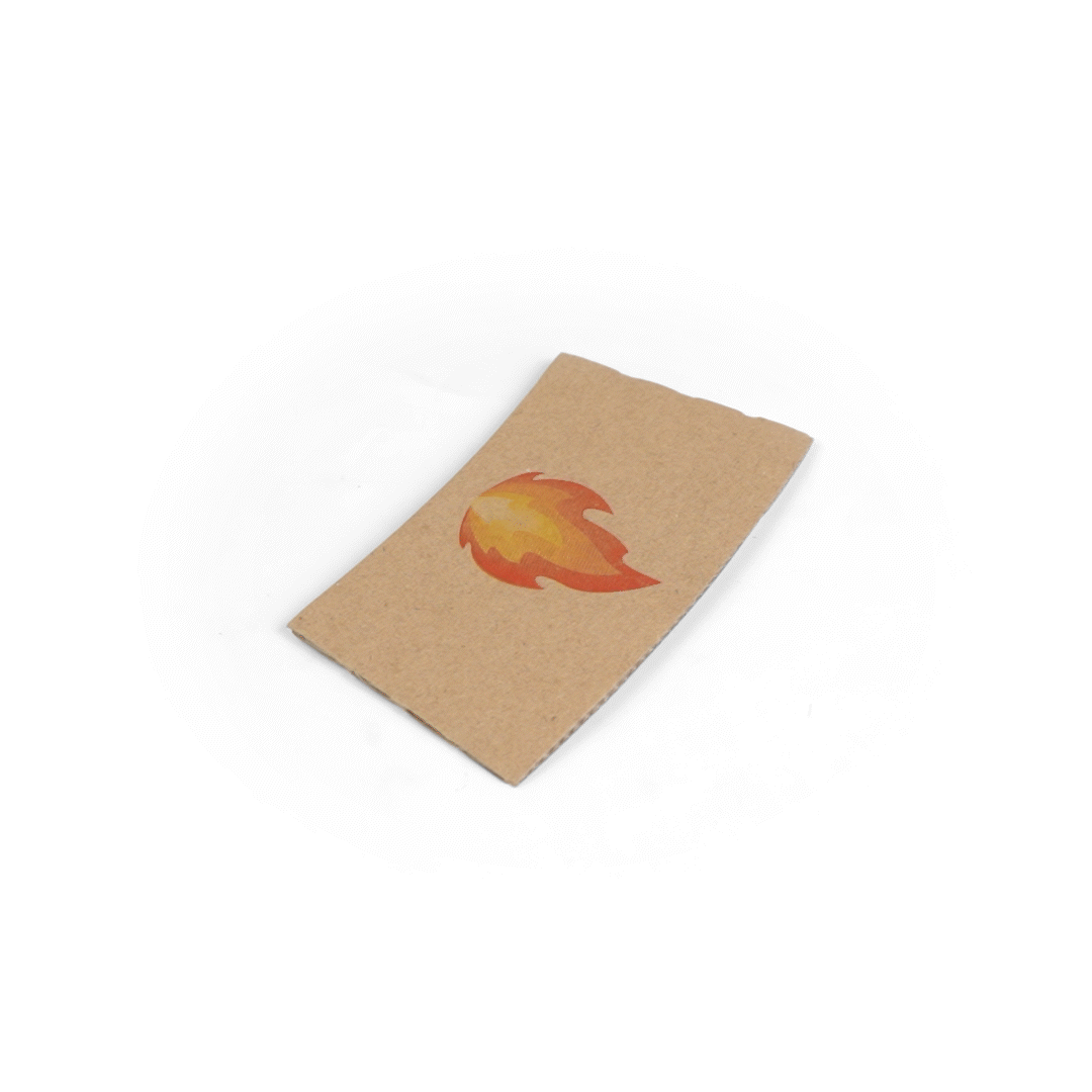 Restpresso Kraft Paper Fire Emoji Coffee Cup Sleeve - Fits 12 / 16 / 20 oz Cups - 1000 count box