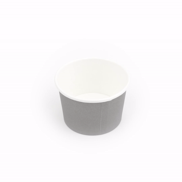 Coppetta 4 oz Round Gray Paper To Go Cup - 3" x 3" x 2 1/2" - 200 count box