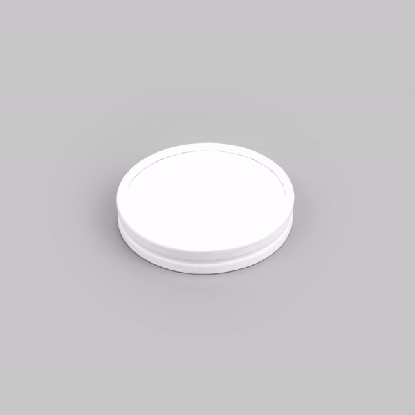 Coppetta Round White Paper To Go Cup Lid - Fits 12 oz - 200 count box