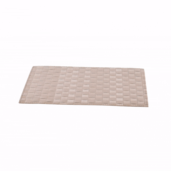 Macroweave Rectangle Sand Woven Placemat - 16" x 12" - 6 count box