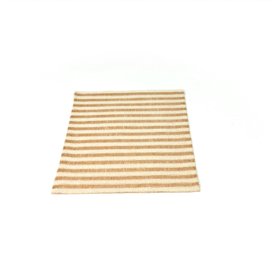 Carmel Mesh Light Brown Striped Placemat - 16" x 12" - 6 count box