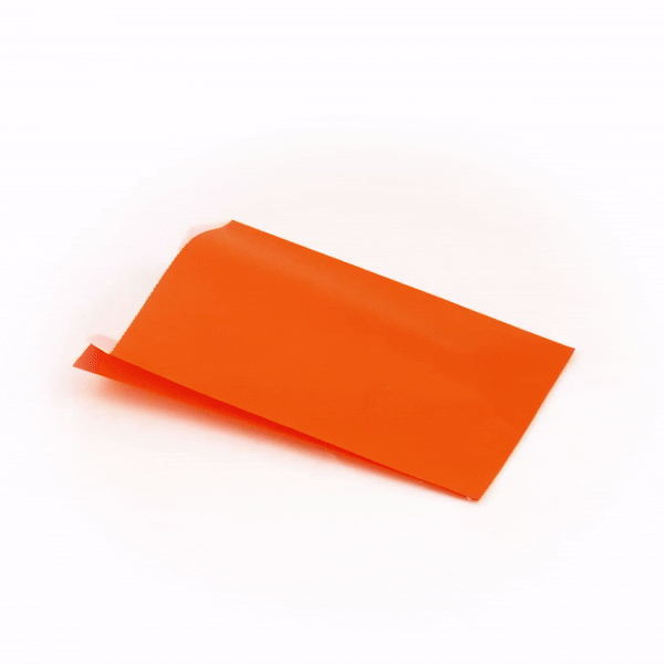 Bag Tek Tangerine Orange Paper French Fry / Snack Bag - 4 1/4" x 1 1/2" x 6 1/4" - 100 count box