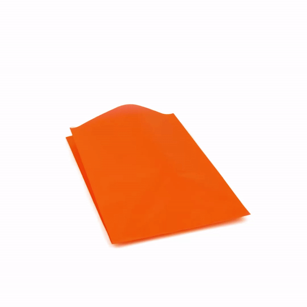 Bag Tek Tangerine Orange Paper French Fry / Snack Bag - 7" x 3" x 11" - 100 count box