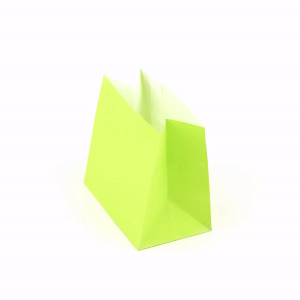 Bag Tek Eco Green Paper Small Snack Bag - 3 3/4" x 2 1/4" x 3 3/4" - 100 count box