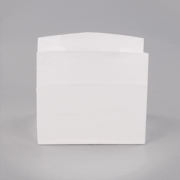 Bag Tek White Paper Large Snack Bag - 4 1/4" x 2 1/2" x 3 3/4" - 100 count box