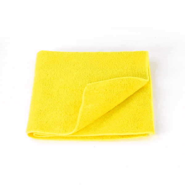 Clean Tek Professional Yellow Microfiber Cleaning Cloth - 16" x 16" - 10 count box