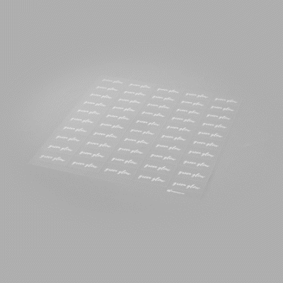 Label Tek Plastic Green Glow Label - Clear with White Font, Water-Resistant - 2" x 1" - 100 count box