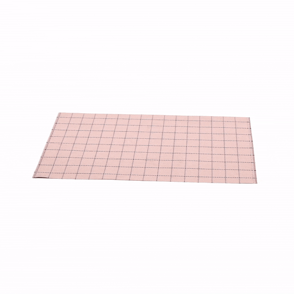 Imperial Rectangle Pink Vinyl Woven Placemat - 16" x 12" - 6 count box