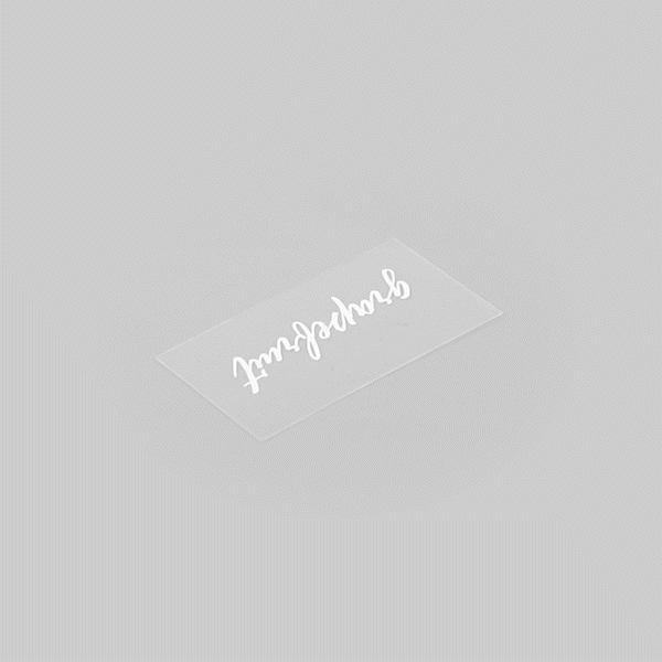 Label Tek Plastic Grapefruit Label - Clear with White Font, Water-Resistant - 2" x 1" - 100 count box