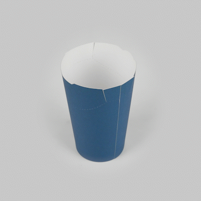 Bio Tek 16 oz Round Frenchie Paper To Go Fry Cup - 3 1/4" x 3 1/4" x 4 1/4" - 100 count box