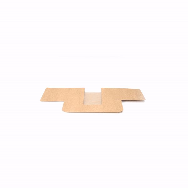 Pastry Tek Kraft Paper Pastry / Cake Box - with Window - 6 1/4" x 6 1/4" x 3 1/4" - 100 count box